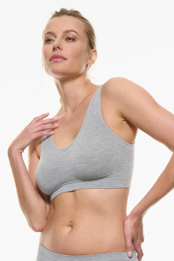 SOFT Spiman Melange Sujetador Bralette de Bambú Suave y Transpirable