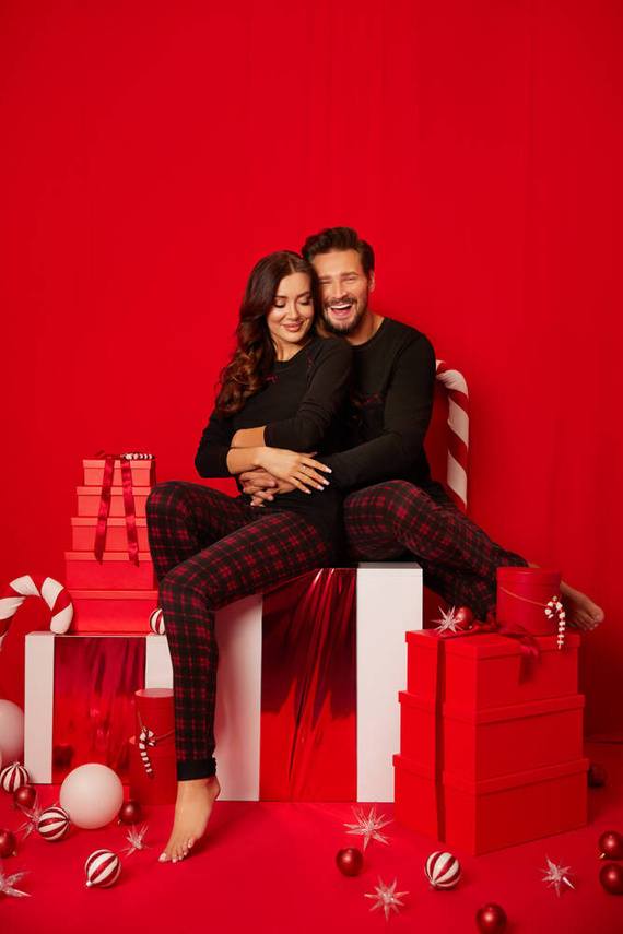 Ordesa Pijama señora manga larga, pantalón largo Moda Italiana - negro/estampado