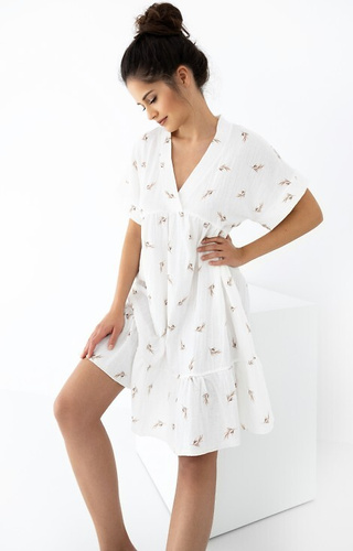 Camisón de muselina Nastia Sensis - crudo