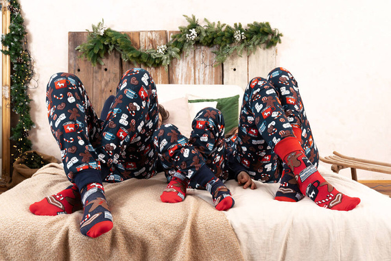 Pijama para niños Makala Italian Fashion - azul marino/estampado