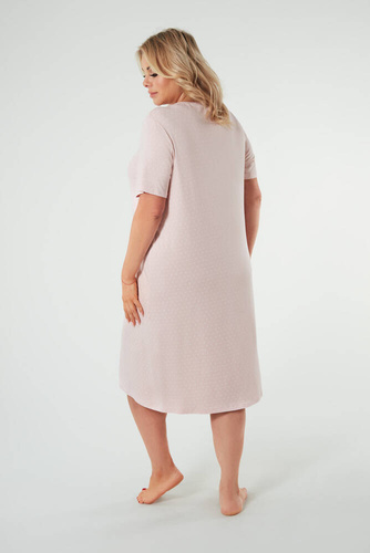 Puntini Camisón de mujer, manga corta Moda Italiana - rosa empolvado