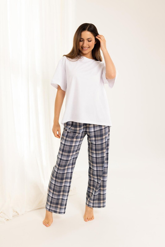 Pijama de señora Regina 725/25 beige - algodón, manga corta, cómodo y elegante