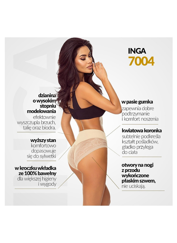 Lapinee 7004 Inga Braguitas Moldeadoras Beige de Cintura Alta