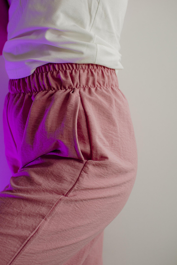 Maeve 875 De Lafense pantalón de pijama de mujer - largo, liso, con bolsillos - rosa