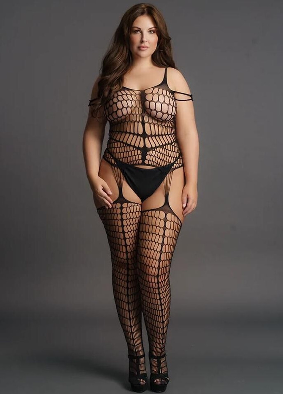 Bodystocking DES021 Le Désir plus size body sensual de malla