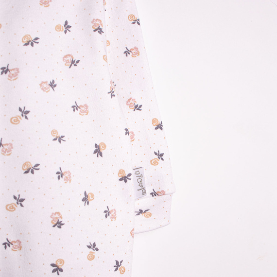 220031 Pelele bebé Nicol algodón 100% flores con pies