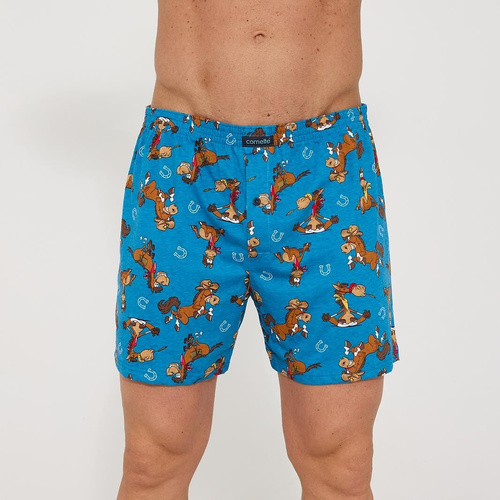 Bóxer hombre Cornette Classic 011/191 Horses algodón – bóxer holgado con botón