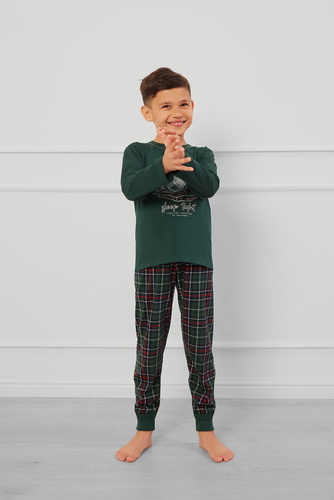 Fogo Pijama niño Moda Italiana - verde/estampado