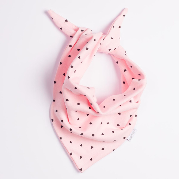 Pañuelo para niña Nicol Tosia 225077 100% algodón rosa con corazones