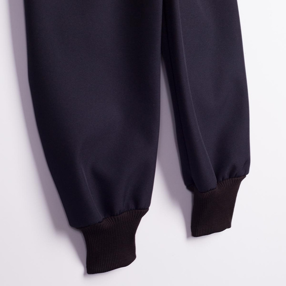 Nicol Pantalones 229054 softshell infantiles con forro polar, cintura alta y puños - azul marino