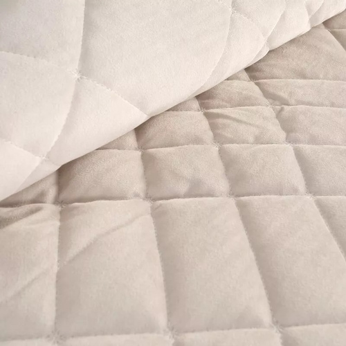 Ria 6 Colcha decorativa de terciopelo Eurofirany crema