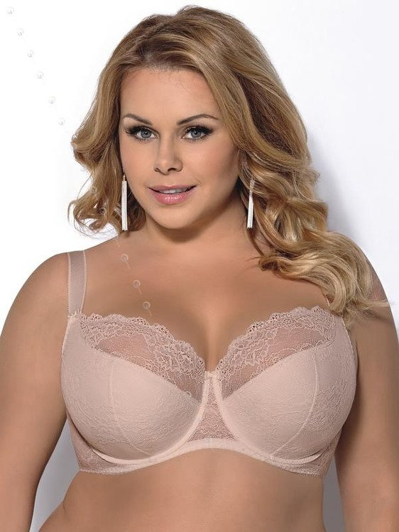 Gorsenia K 357 Blanca Sujetador semi-acolchado talla grande - crudo