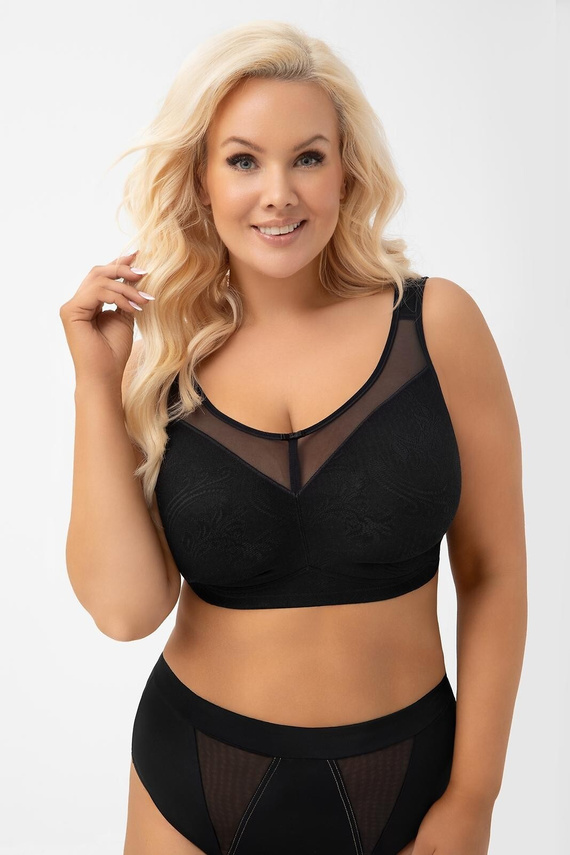 Sujetador soft sin aros G017 Roma Gorsenia negro cómodo y de soporte