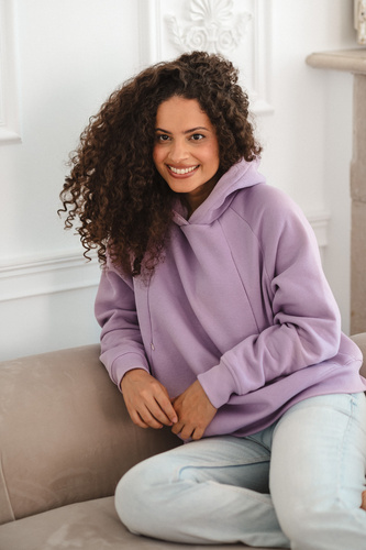 Sudadera premamá y de lactancia Milk&love Motherhood oversize violeta suave