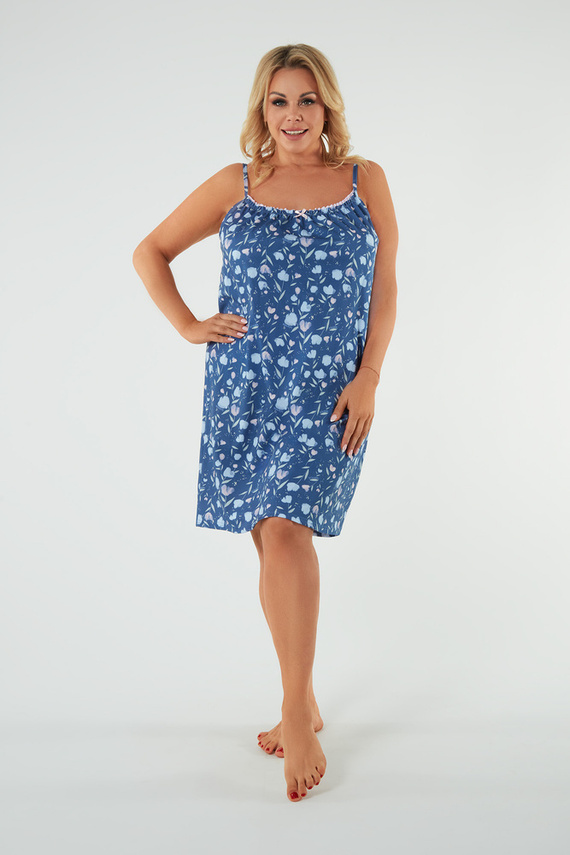 Camisón tulipán, tirante estrecho Moda Italiana - estampado