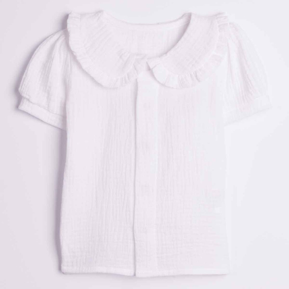 Camisa para niña Nicol 224300 muselina 100% algodón manga corta