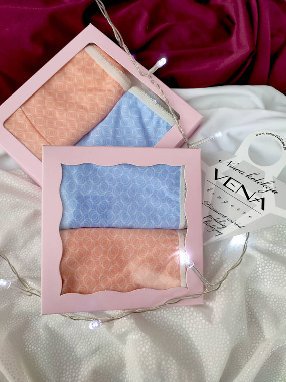 VF-2 Braguitas de talle alto para mujer Pack de 2 Vena azul/almendra