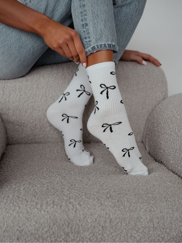 0200.198 Cocards - calcetines de algodón para mujer Milena, blanco 2