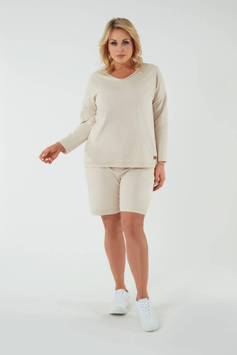 Pantalones cortos de mujer Madri Italian Fashion - beige