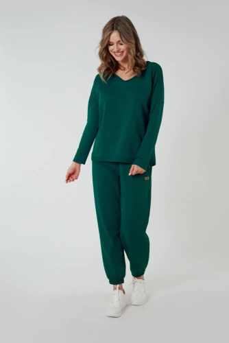 Madri Pantalones Mujer Moda Italiana - verde