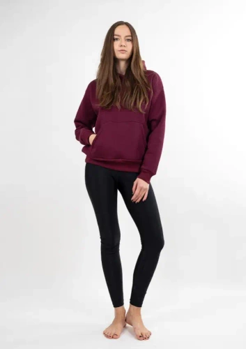 DK-K-B10 DKaren burdeos - conjunto de leggings y sudadera para mujer, cómodo y elegante