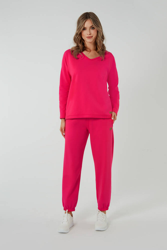 Madri Pantalones Mujer Moda Italiana - fucsia