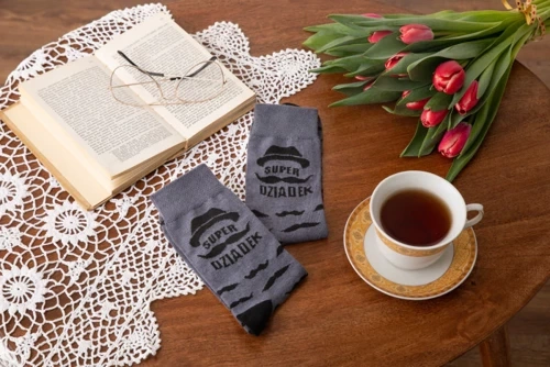 M40D Super Grandpa Calcetines Largos Moda Italiana - grafito