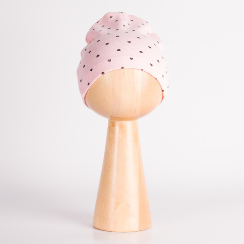 Gorro para bebé Nicol Tosia 225054 100% algodón rosa con corazones