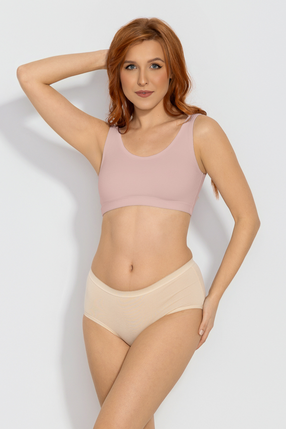 Top de algodón Zoya Mitex sin aros bustier cómodo diario pink