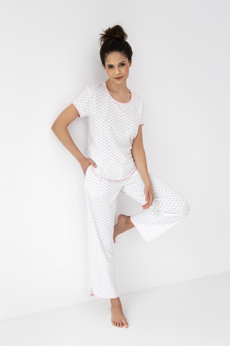 Pijama mujer Lexie Sensis 100% algodón con pantalón largo rosa