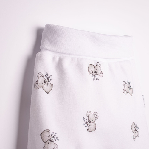 Pantalones cortos para bebé Figo Nicol Koala 100% algodón blanco