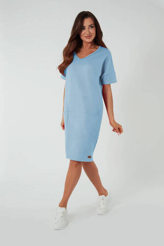 Stella túnica de manga corta para mujer Italian Fashion - azul