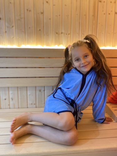 374 / 375 Albornoz infantil Desiree - azul