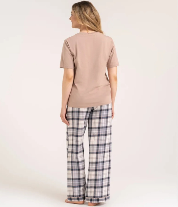 Pijama de mujer Moraj PDD4300-023 verde de algodón con pantalón largo y estampado