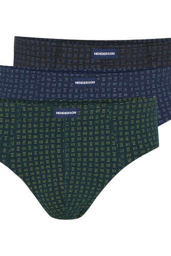 1446 K685 Henderson calzoncillos hombre verde caqui - algodón, 3 piezas por caja