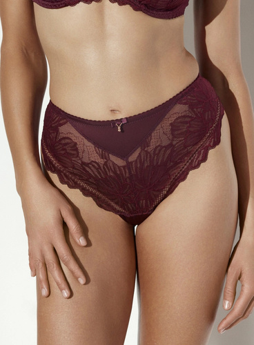 Braguitas de mujer Ava 2276 Merlot burdeos lisas de encaje para llevar debajo de la ropa