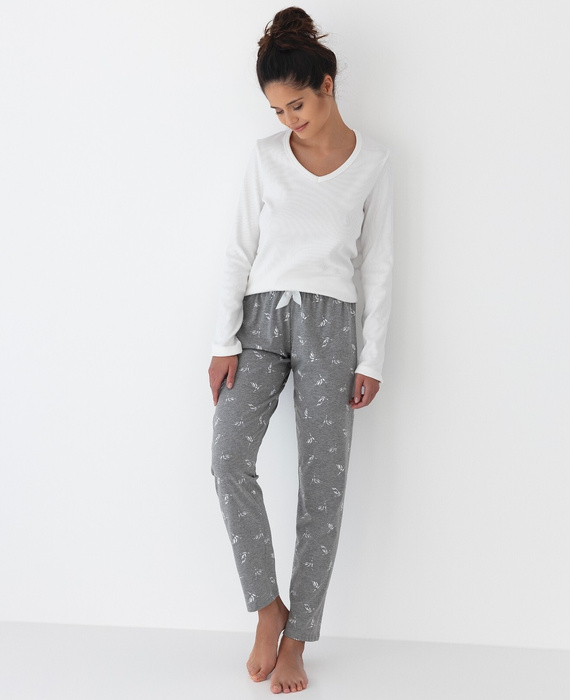 Pijama de mujer Hattie Sensis -gris crudo