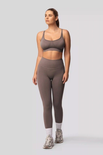 Leggings push-up Spaio PRO cintura alta opacos moldeadores taupe