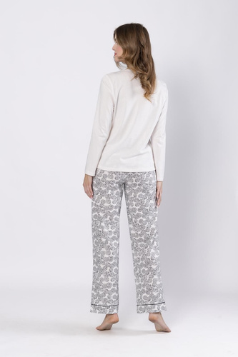 Baśka 1698 Leveza pijama negro - clásico, de dos piezas, cómodo