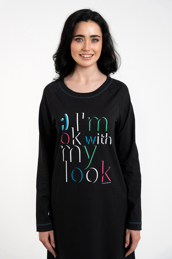 Camisón Olza Moda Italiana - negro