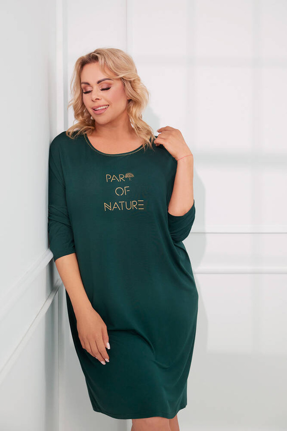 Natura 3/4 camisón Moda Italiana - verde