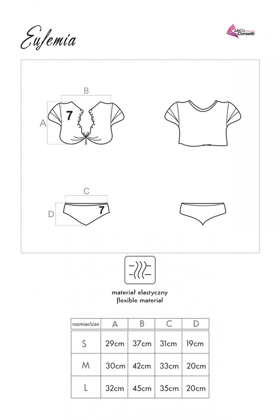 Eufemia LC 90054 LivCo Corsetti Traje de Moda