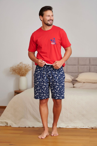 Pijama para hombre Doctor Nap 7553 Sunny Coast de algodón con pantalones cortos