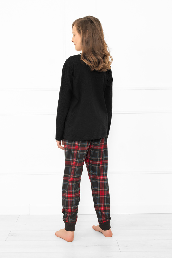 Pijama Rusoli para niños Italian Fashion dark melange - algodón, largo, estampado navideño