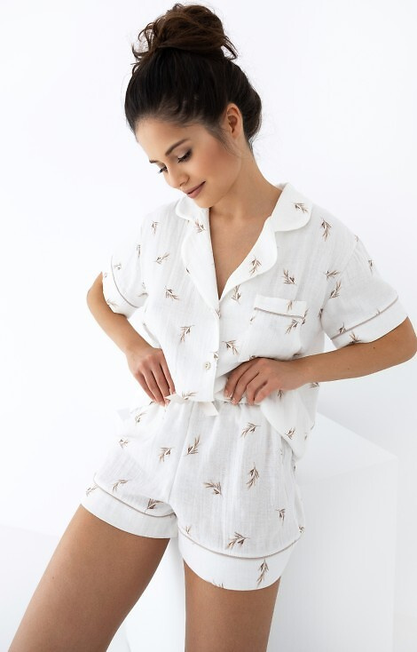 Sensis Nastia Pijama de muselina para mujer - crudo