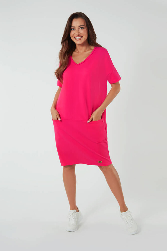 Túnica de manga corta para mujer Stella Italian Fashion - fucsia