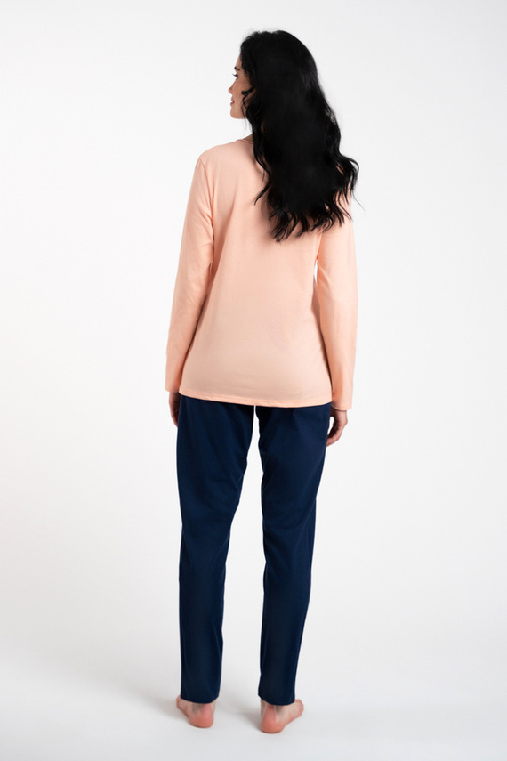 Pijama y pantalón de manga larga Arietta Ladies Italian Fashion - salmón