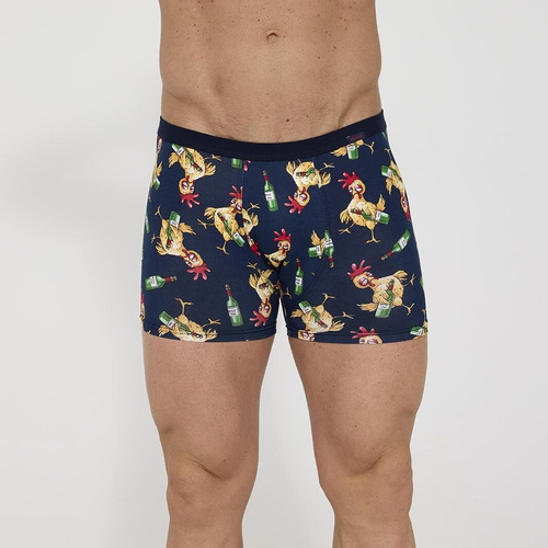 280/255 Chicken Chicken Calzoncillos bóxer para hombre Cornette Tattoo - algodón con elastano, divertido estampado de colores, elástico en el túnel, acondicionados en caja