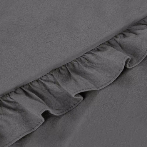Ropa de cama de algodón con volante Eurofirany 100% algodón con cremallera color acero