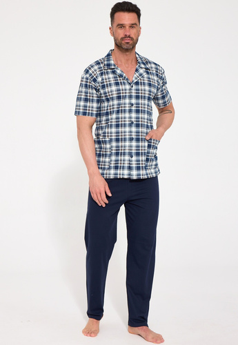 Pijama para hombre Cornette 318/61 de algodón con apertura y manga corta